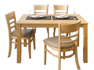 Bộ Bàn Ghế Ăn 4 Ghế Gỗ Tự Nhiên